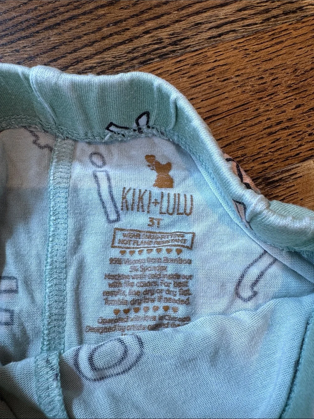 Children's Green Alphabet Print Pajama Set